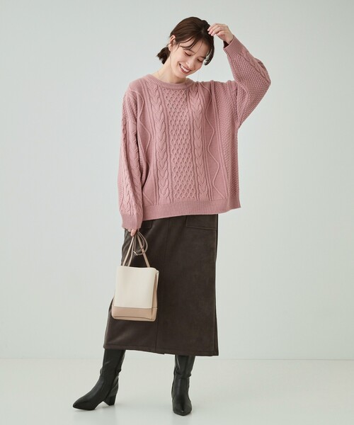 専用品‼️LOULOU STUDIO ウールランダムケーブルニット　S LOULOU STUDIO ウールランダムケーブルニットS