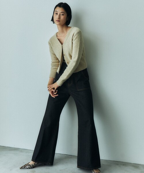 GALLEST(ギャレスト)の「◆フェザースパンコール2wayカーディガン(カーディガン/ボレロ・レディース・ブラック/ブルーグリーン/ナチュラル・38)」の4枚目の写真