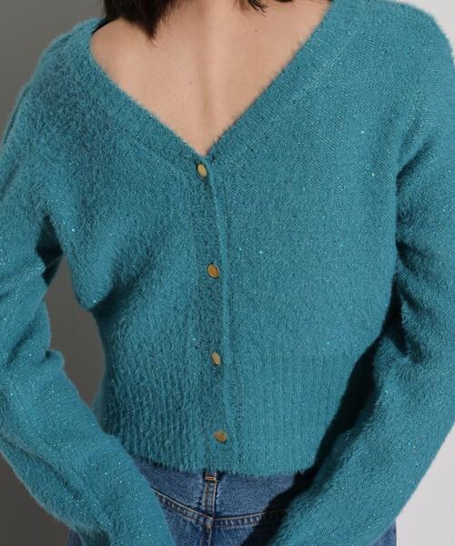 GALLEST(ギャレスト)の「◆フェザースパンコール2wayカーディガン(カーディガン/ボレロ・レディース・ブラック/ブルーグリーン/ナチュラル・38)」の11枚目の写真