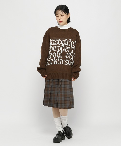 3.3 Field Trip （3.3フィールドトリップ）の「3.3 Field Trip／ベルトツキチェックスカート（スカート・レディース・グレー/ブラウン・FREE）」の19枚目の写真