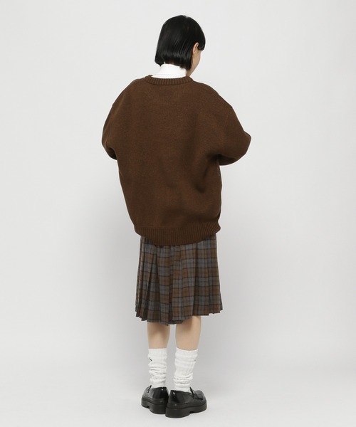 3.3 Field Trip （3.3フィールドトリップ）の「3.3 Field Trip／ベルトツキチェックスカート（スカート・レディース・グレー/ブラウン・FREE）」の21枚目の写真