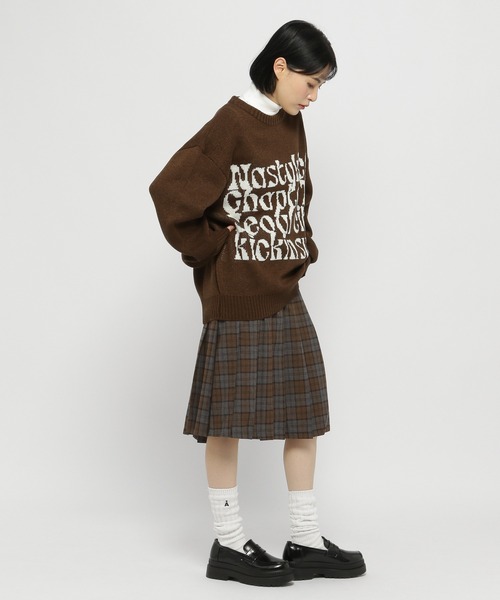 3.3 Field Trip （3.3フィールドトリップ）の「3.3 Field Trip／ベルトツキチェックスカート（スカート・レディース・グレー/ブラウン・FREE）」の20枚目の写真