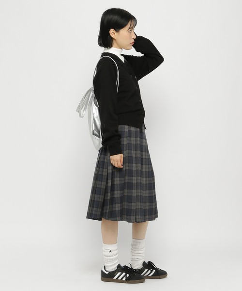 3.3 Field Trip （3.3フィールドトリップ）の「3.3 Field Trip／ベルトツキチェックスカート（スカート・レディース・グレー/ブラウン・FREE）」の11枚目の写真