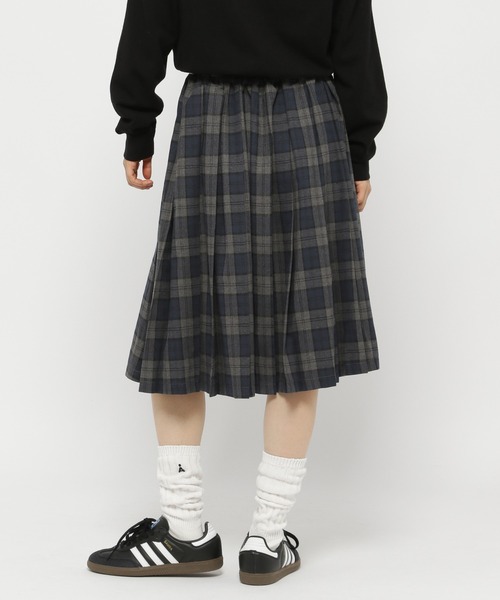 3.3 Field Trip （3.3フィールドトリップ）の「3.3 Field Trip／ベルトツキチェックスカート（スカート・レディース・グレー/ブラウン・FREE）」の15枚目の写真
