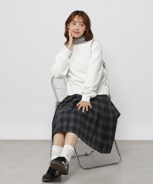 3.3 Field Trip （3.3フィールドトリップ）の「3.3 Field Trip／ベルトツキチェックスカート（スカート・レディース・グレー/ブラウン・FREE）」の7枚目の写真