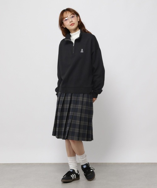 3.3 Field Trip （3.3フィールドトリップ）の「3.3 Field Trip／ベルトツキチェックスカート（スカート・レディース・グレー/ブラウン・FREE）」の8枚目の写真