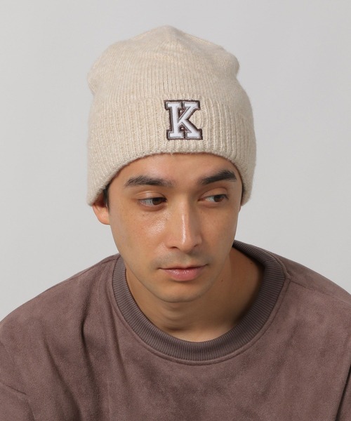 LAKOLE（ラコレ）の「ロゴニットワッチ / 149311（ニットキャップ/ビーニー・メンズ・レッド/チャコール/ベージュ・9）」の3枚目の写真