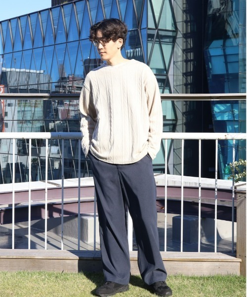 Right-on(ライトオン)の「NEOSARTIC(ネオサーティック)【メンズ】カットケーブルアンサンブル(その他トップス・メンズ・ネイビー/ダークグレー/ライトベージュ・M/L/XL)」の22枚目の写真