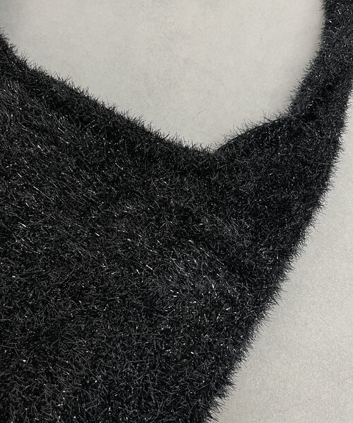 CAPRICIEUX LE'MAGE（カプリシューレマージュ）の「ラメワンハンドルトートバッグ（ショルダーバッグ・レディース・ブラック/シルバー・FREE）」の6枚目の写真