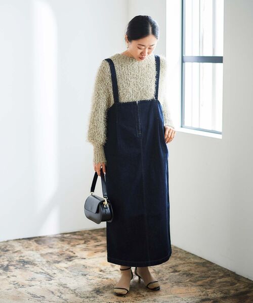 【セール】デニムサロペットスカート（デニムスカート）｜le.coeur blanc（ルクールブラン） 6,196円