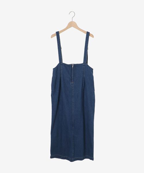 le.coeur blanc（ルクールブラン）の「デニムサロペットスカート（デニムスカート・レディース・ネイビー/ブルー・38）」の3枚目の写真