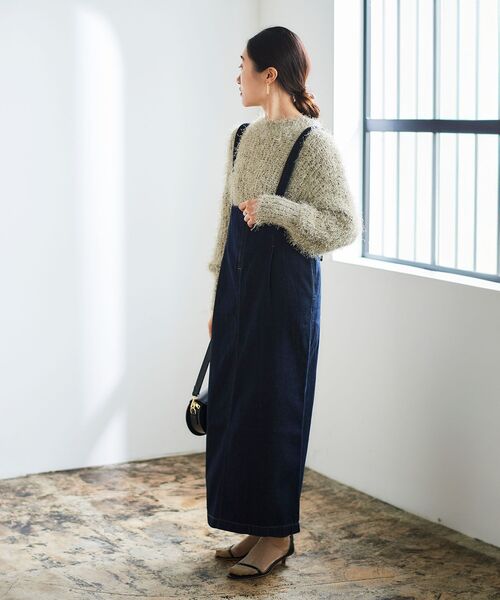 le.coeur blanc（ルクールブラン）の「デニムサロペットスカート（デニムスカート・レディース・ネイビー/ブルー・38）」の18枚目の写真