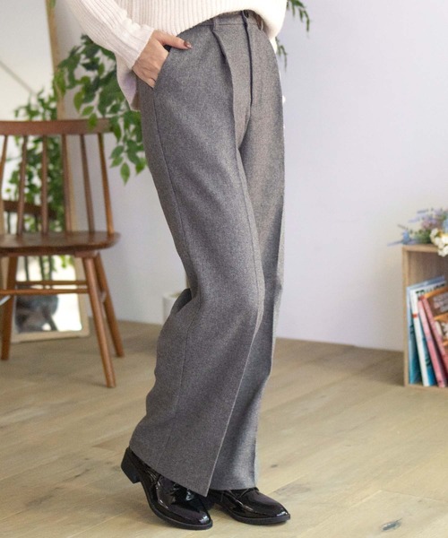 HusHusH（ハッシュアッシュ）の「【HusHusH/ハッシュアッシュ】タックセミワイドパンツ（その他パンツ・レディース・ブラック/グレー/ベージュ・M/L）」の13枚目の写真