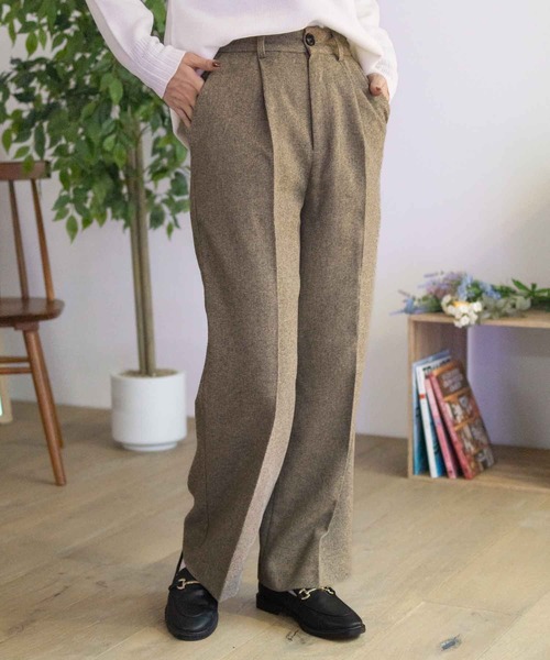 HusHusH（ハッシュアッシュ）の「【HusHusH/ハッシュアッシュ】タックセミワイドパンツ（その他パンツ・レディース・ブラック/グレー/ベージュ・M/L）」の19枚目の写真