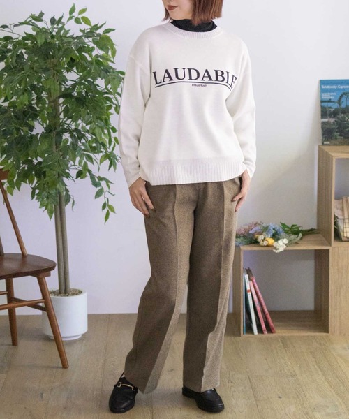 HusHusH（ハッシュアッシュ）の「【HusHusH/ハッシュアッシュ】タックセミワイドパンツ（その他パンツ・レディース・ブラック/グレー/ベージュ・M/L）」の15枚目の写真