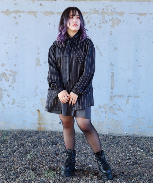 Bling Leads(ブリングリーズ)の「Z)【BLINGLEADS】ABM21885 ネクタイ付きシャツ2(シャツ/ブラウス・メンズ・ブラック系その他/ホワイト系その他2/ホワイト系その他/ホワイト系その他3・FREE)」の20枚目の写真