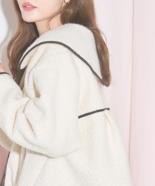 tocco closet(トッコ クローゼット)の「【ZOZO限定】ループブークレージャケット(その他アウター・レディース・ブラック/アイボリー/チャコールグレー・M)」の20枚目の写真
