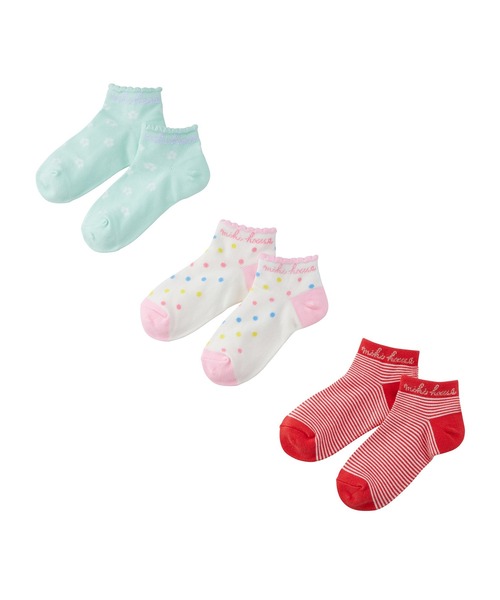 mikiハウス ローカットソックスパック3足セット(17cm-23cm)（ソックス/靴下