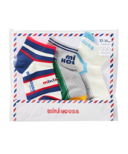 MIKI HOUSE(ミキハウス)の「ローカットソックスパック3足セット(17cm-23cm)(ソックス/靴下・キッズ・イエロー/ホワイト/ブルー/グレー・21cm/19cm/17cm/17-19cm/19-21cm/21-23cm)」の22枚目の写真