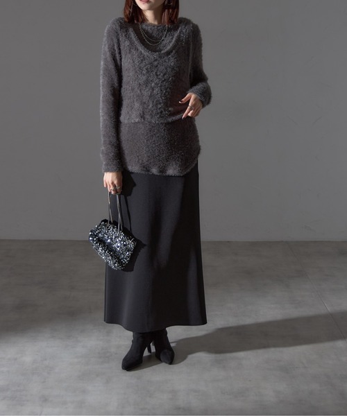 【セール】【アンサンブルセット】シャギーニット＋タンクキャミセット（ニット/セーター）｜each（イーチ）