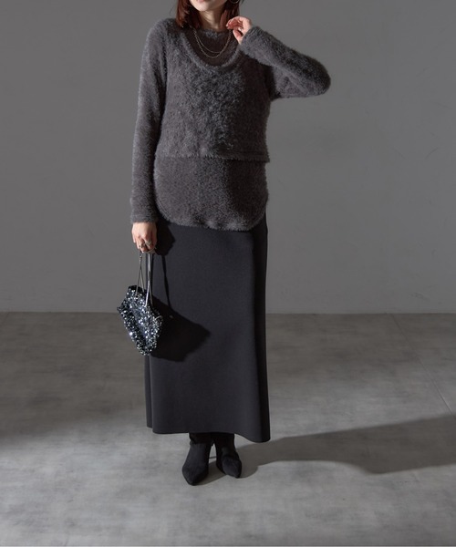 【セール】【アンサンブルセット】シャギーニット＋タンクキャミセット（ニット/セーター）｜each（イーチ）