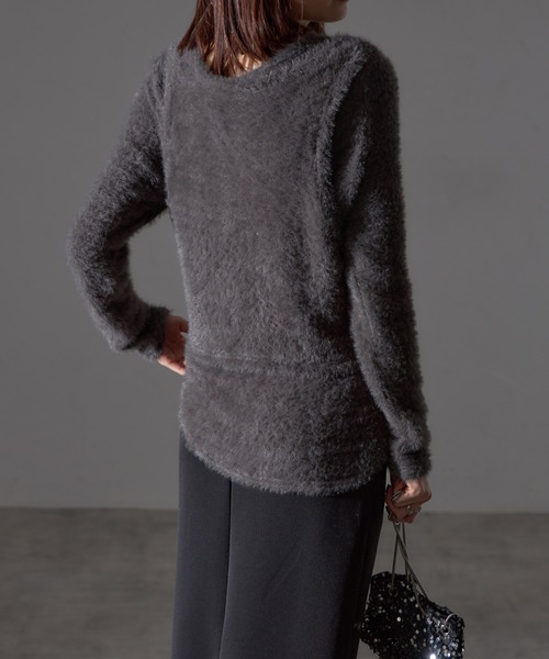 【セール】【アンサンブルセット】シャギーニット＋タンクキャミセット（ニット/セーター）｜each（イーチ）