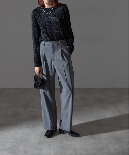 【セール】【アンサンブルセット】シャギーニット＋タンクキャミセット（ニット/セーター）｜each（イーチ）