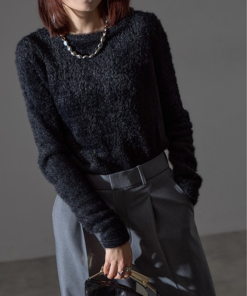 【セール】【アンサンブルセット】シャギーニット＋タンクキャミセット（ニット/セーター）｜each（イーチ）