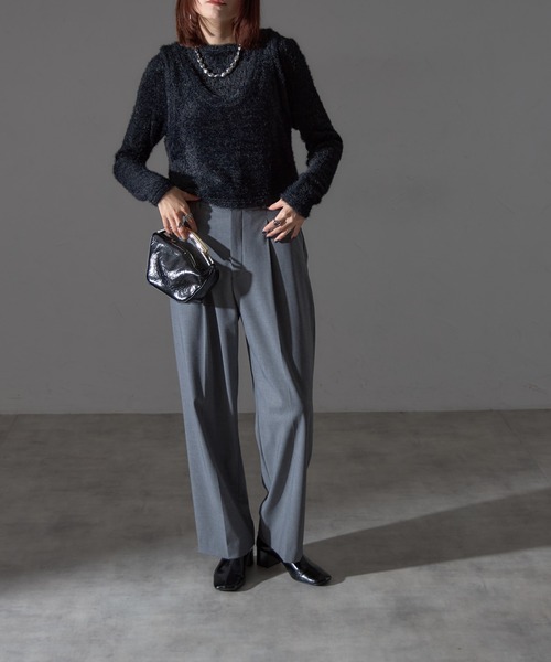 【セール】【アンサンブルセット】シャギーニット＋タンクキャミセット（ニット/セーター）｜each（イーチ）