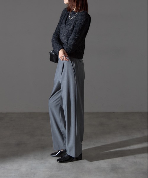 【セール】【アンサンブルセット】シャギーニット＋タンクキャミセット（ニット/セーター）｜each（イーチ）