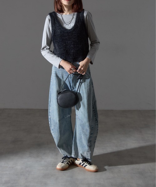 【セール】【アンサンブルセット】シャギーニット＋タンクキャミセット（ニット/セーター）｜each（イーチ）