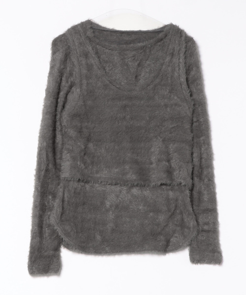 【セール】【アンサンブルセット】シャギーニット＋タンクキャミセット（ニット/セーター）｜each（イーチ）