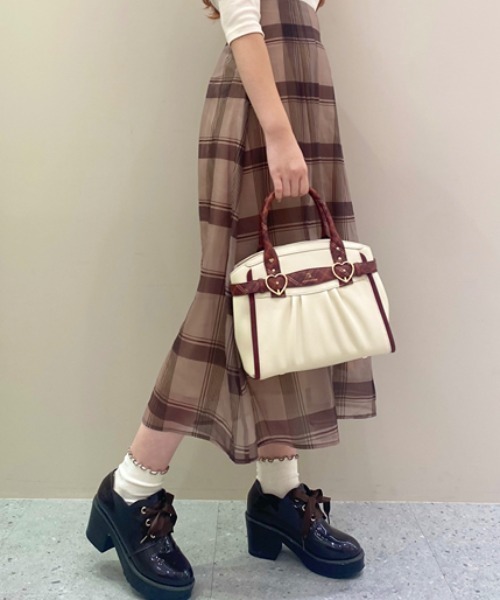 【セール】チェックハートベルトハンドバッグ（ハンドバッグ）｜SAMANTHAVEGA（サマンサベガ）