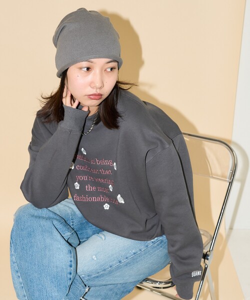 新品】MARY QUANT×PUBLUX ロゴスウェット ネイビー 限定展開