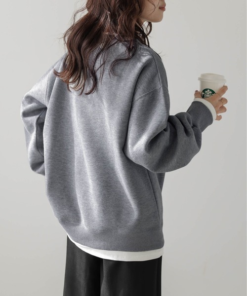 La-gemme（ラジェム）の「裏起毛 レイヤード風スウェットプルオーバー