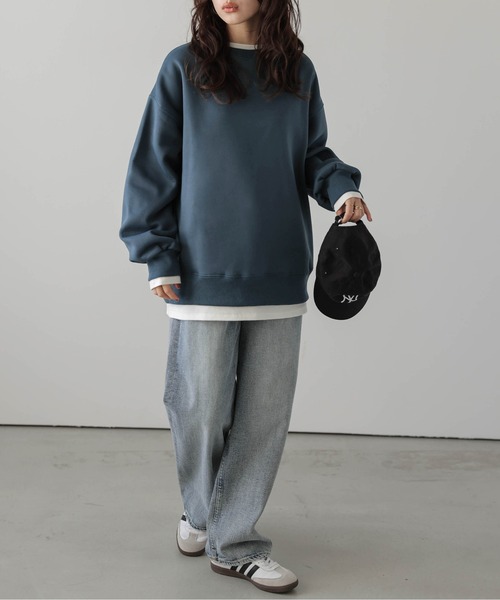 La-gemme（ラジェム）の「裏起毛 レイヤード風スウェットプルオーバー