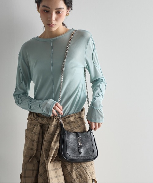 THE YOn（ザヨン）の「ハンギングクリップアクセントショルダーバッグ（ショルダーバッグ・レディース・イエロー/ピンク/グリーン/ブラック・FREE）」の8枚目の写真