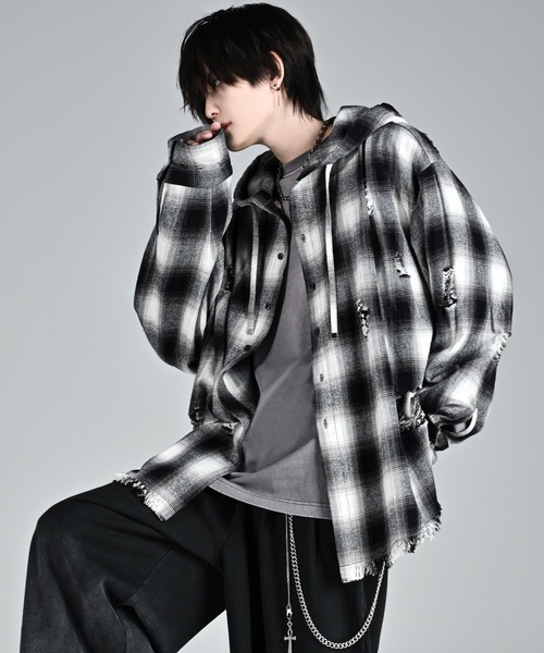ADRER(Ah[)over size shirt parker / I[o[TCYVcp[J[(Vc/uEX)