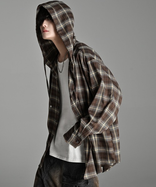 ADRER(�A�h���[)��over size shirt parker / �I�[�o�[�T�C�Y�V���c�p�[�J�[(�V���c/�u���E�X)