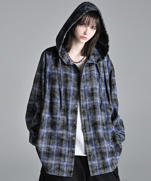 ADRER(�A�h���[)��over size shirt parker / �I�[�o�[�T�C�Y�V���c�p�[�J�[(�V���c/�u���E�X)