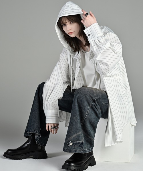 over size shirt parker / オーバーサイズシャツパーカー（シャツ/ブラウス）｜ADRER（アドラー）のファッション通販 - ZOZOTOWN