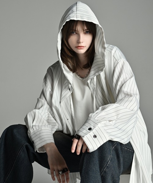 over size shirt parker / オーバーサイズシャツパーカー