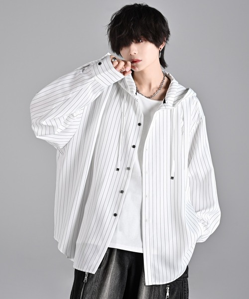 早い者勝ち！　【ADRER】over size shirt parker over size shirt parker / オーバーサイズシャツパーカー