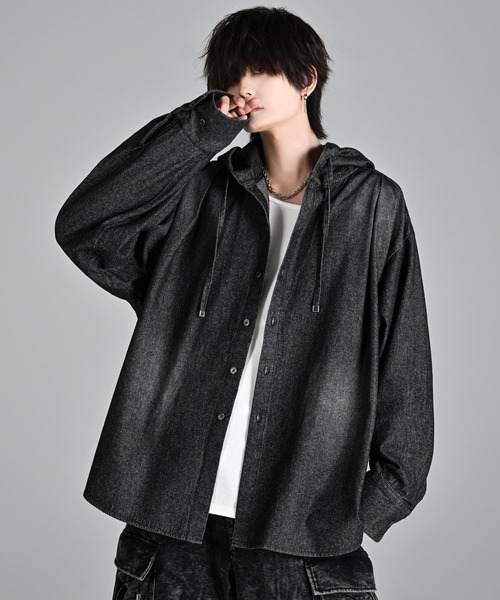 早い者勝ち！　【ADRER】over size shirt parker over size shirt parker / オーバーサイズシャツパーカー
