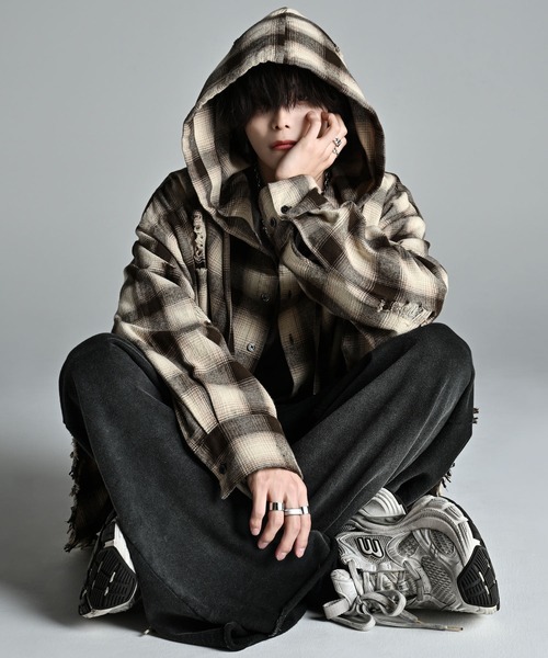 over size shirt parker / オーバーサイズシャツパーカー