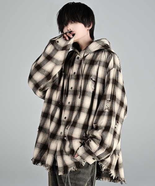 セール】over size shirt parker / オーバーサイズシャツ