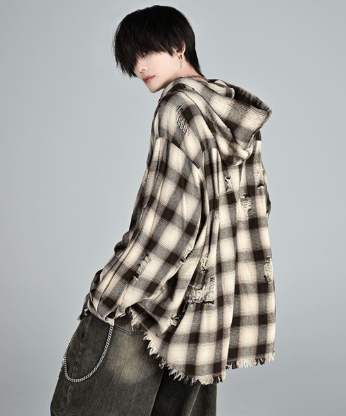 over size shirt parker / オーバーサイズシャツパーカー（シャツ/ブラウス）｜ADRER（アドラー）のファッション通販 - ZOZOTOWN