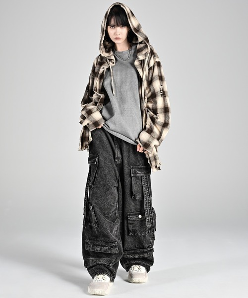 over size shirt parker / オーバーサイズシャツパーカー