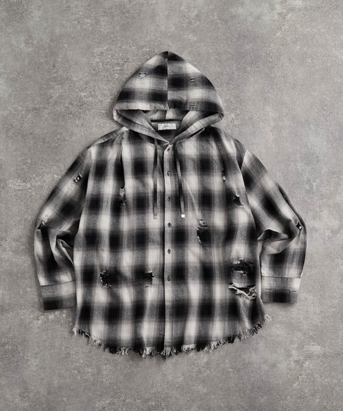 over size shirt parker / オーバーサイズシャツパーカー