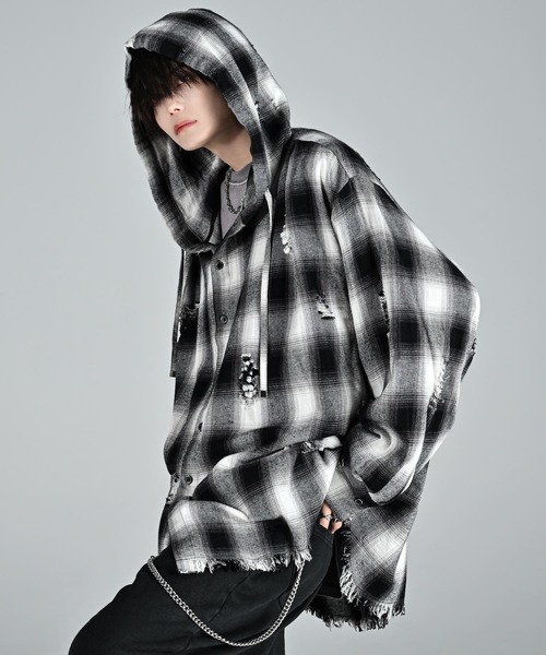 over size shirt parker / オーバーサイズシャツパーカー（シャツ/ブラウス）｜ADRER（アドラー）のファッション通販 - ZOZOTOWN